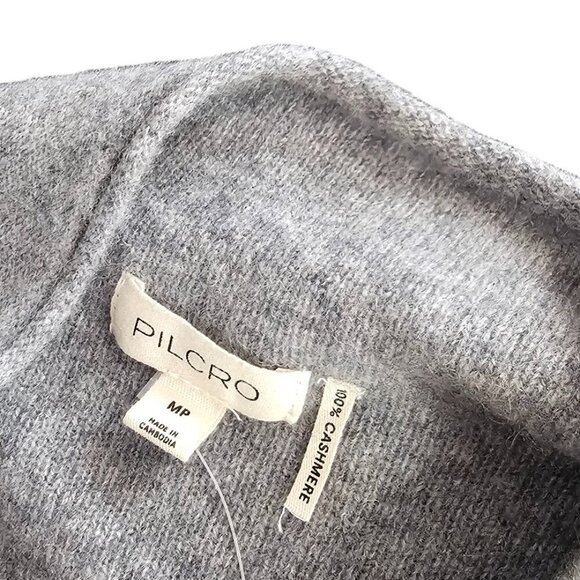 Anthropologie Pilcro The Alani 100% Cashmere Sweater, Grey, Mock Neck, Size MP - Picture 4 of 8